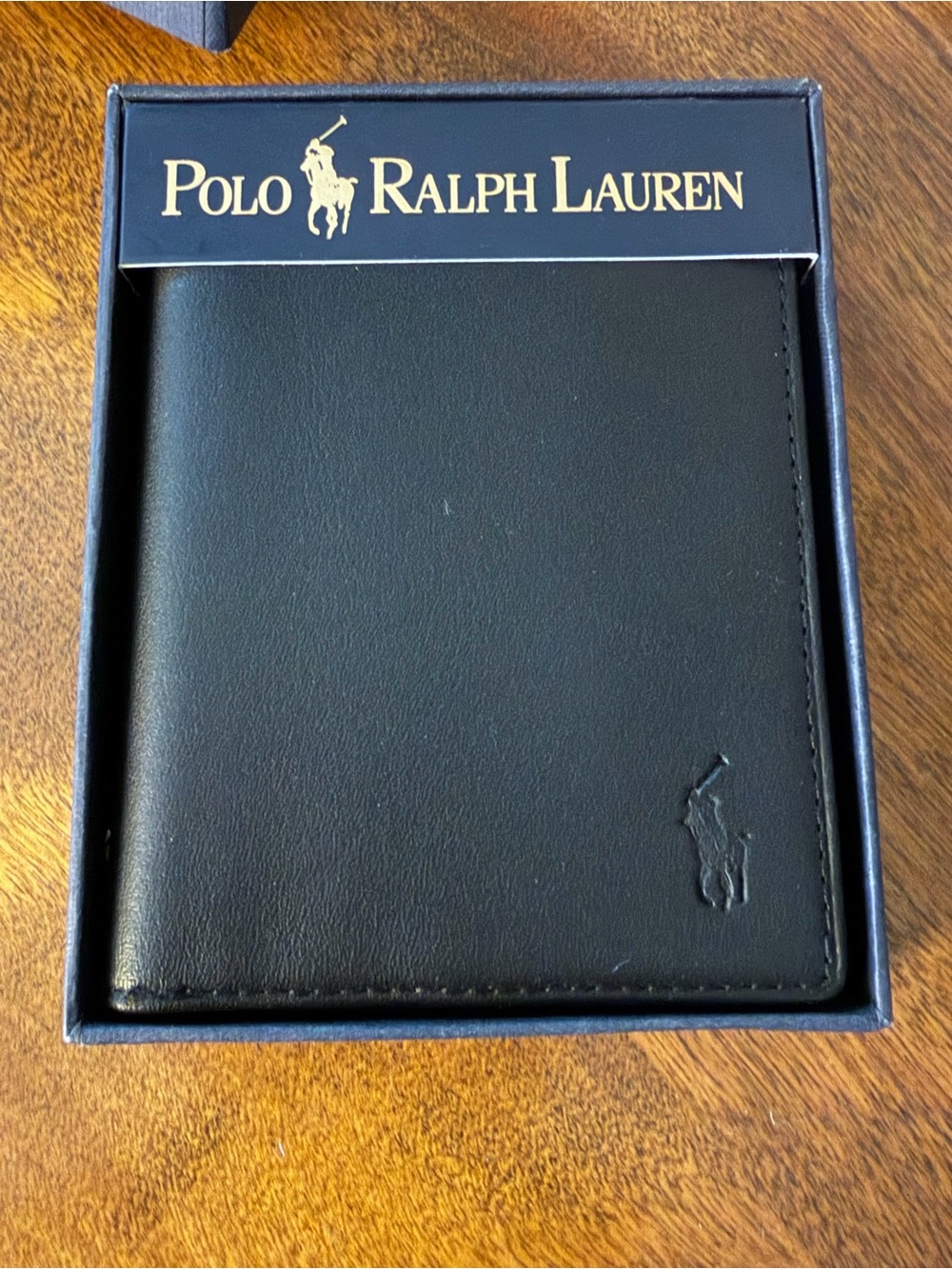 Brand New in Box Polo Ralph Lauren Leather Bifold Men’s Wallet Logo
